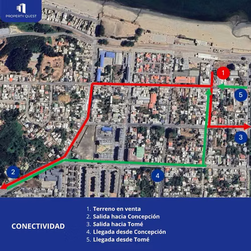 VENTA TERRENO A PASOS PLAYA PENCO (161587)