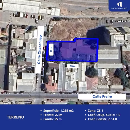 VENTA TERRENO A PASOS PLAYA PENCO (161587)