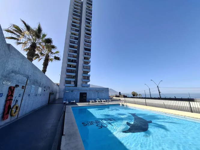 Venta Dpto 1D, 1B, amoblado, vista al mar, Edificio Los Delfines , IQUIQUE