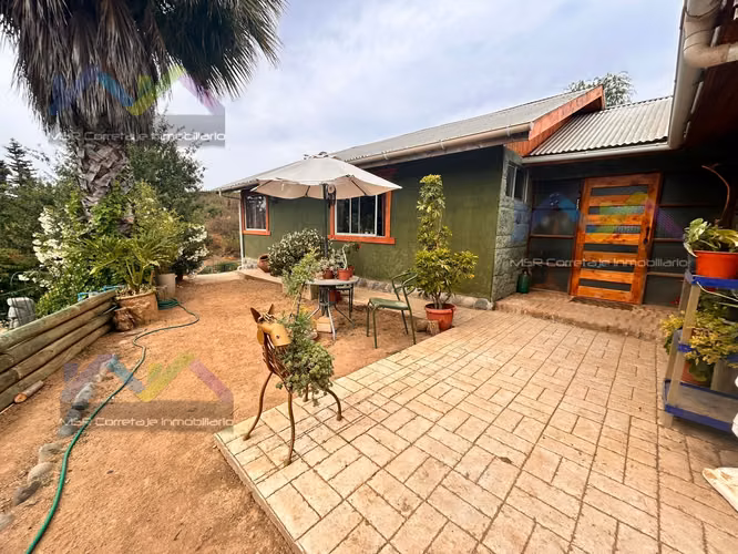 VENDO PARCELA EN MELIPILLA CON  CASA ESTILO RUSTICO MODERNO