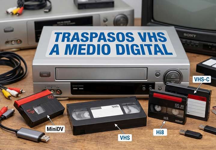 Traspasos cassete VHS a medio digital