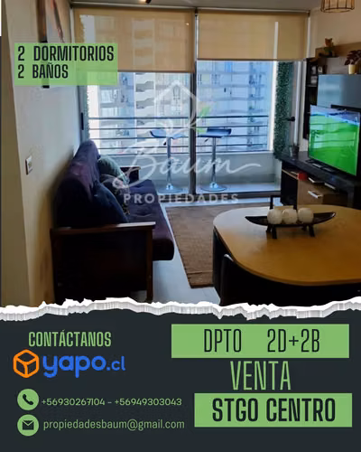 Departamento 2D+2B Stgo Centro