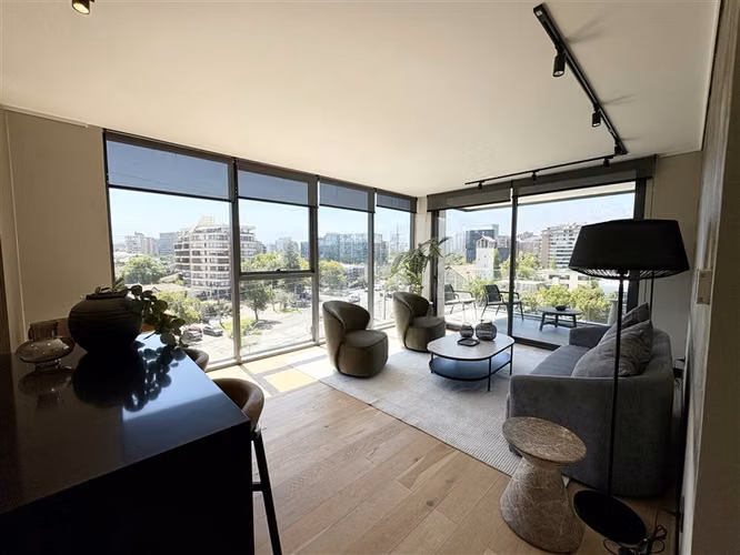 Hermoso departamento AMOBLADO en arriendo de 2 D en Vitacura