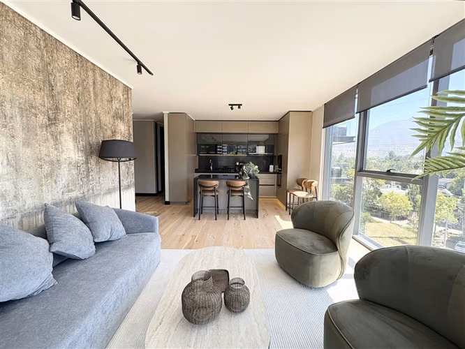 Hermoso departamento AMOBLADO en arriendo de 2 D en Vitacura
