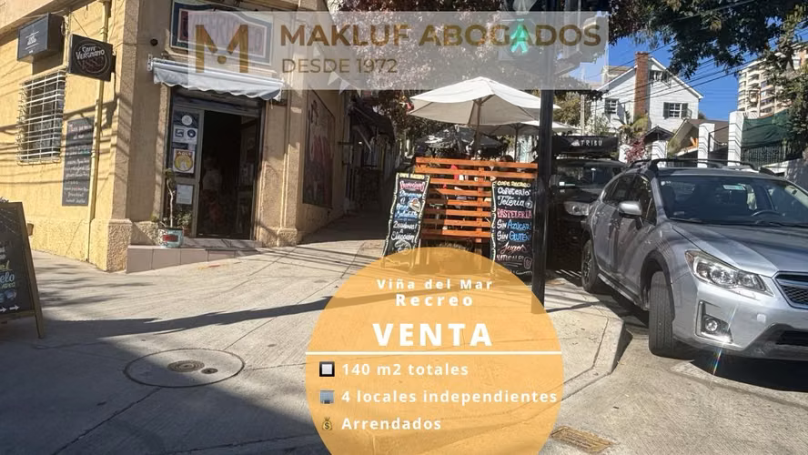 Copia de:  Oportunidad de inversión! propiedad comercial en venta, 4 locales, Recreo, Viña del Mar