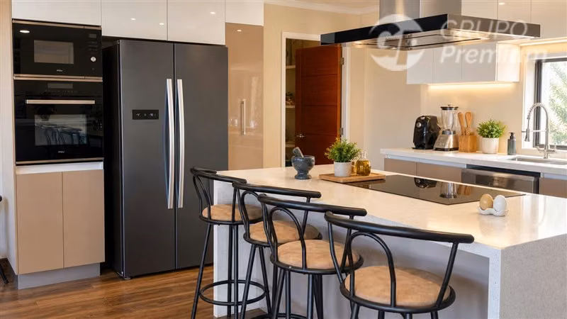VENDO PARCELA CON MODERNA CASA, AMPLIOS ESPACIOS, TAMBILLLOS - Imagen 8