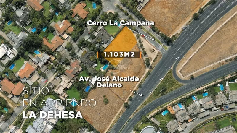 Terreno Construcción de 1.103M2 en arriendo en La Dehesa