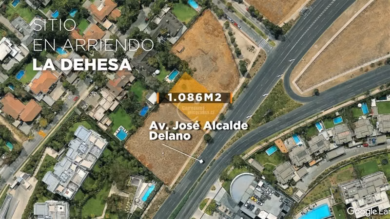 Terreno Construcción de 1.086M2 en arriendo en La Dehesa