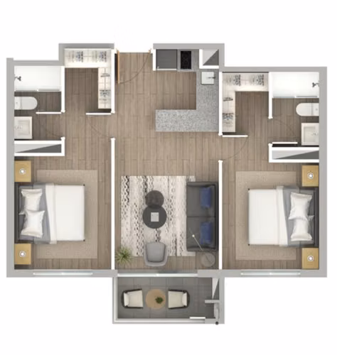 Arriendo Departamento 2 Dorm, 2 baños Hacienda Esmeralda III