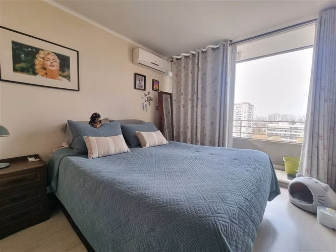 Departamento en venta de 3 dorm. 2baños, est y bod en Ñuñoa