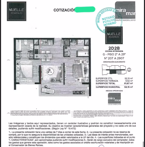 Venta Cesión o Reserva Departamento 2D/2B - Proyecto Muelle de Miramar