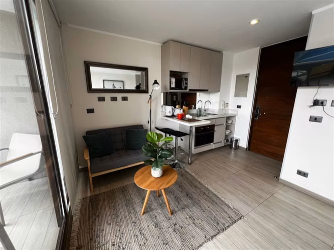 Departamento AMOBLADO en arriendo de 1 ambiente. en Macul