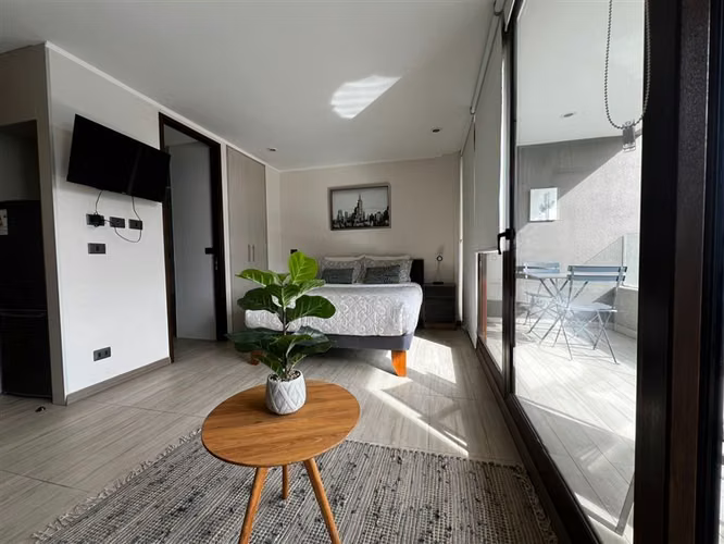 Departamento AMOBLADO en arriendo de 1 ambiente. en Macul