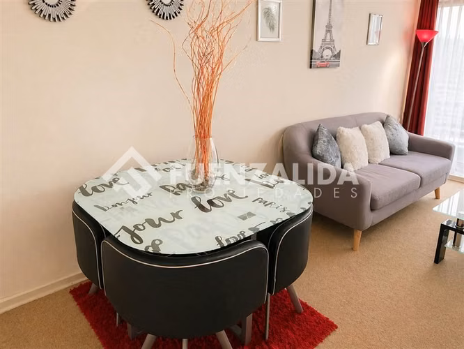 Departamento Acogedor Full Amoblado 2D+1B Conserjería 24hrs