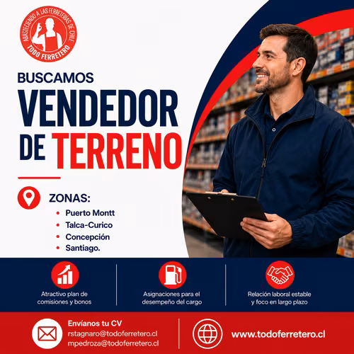 ¡Buscamos Vendedor/a de Terreno!