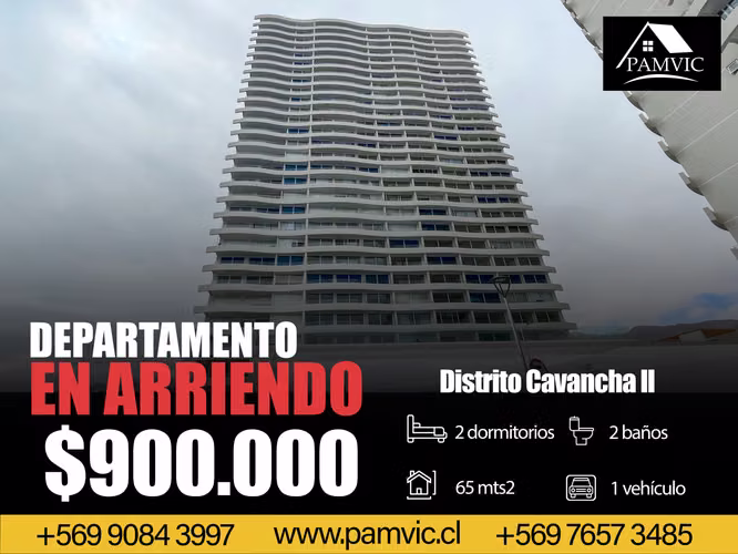 Departamento Tipo Mariposa en Arriendo en Distrito Cavancha 2-