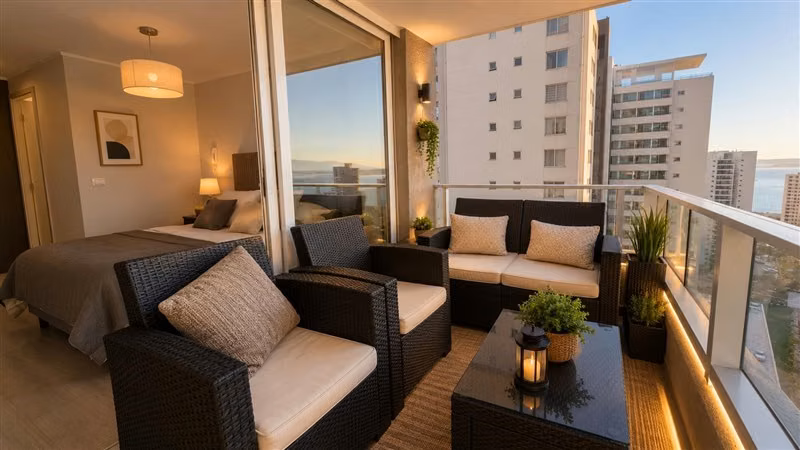 Arriendo depto 1D1B I Amoblado I 40 m2+Terraza I Concón