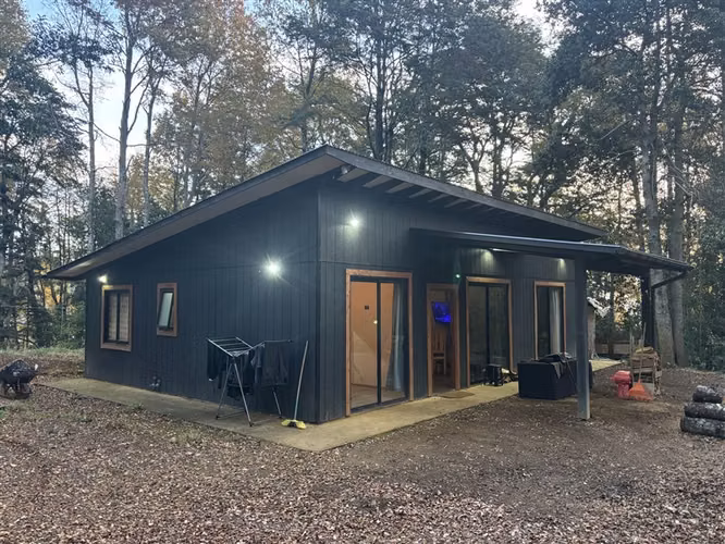 CASA INMERSA EN BOSQUE NATIVO