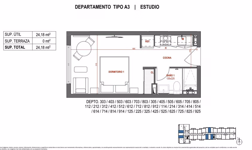OPORTUNIDAD!! Cesión de Promesa Tipo Estudio en el Edificio Sento San Ignacio 280, Santiago Centro