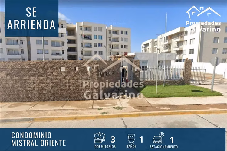 Departamento en arriendo de 3 dorm. en La Serena