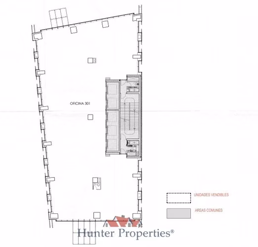 Oficina 254 M2 Metro Escuela Militar arriendo en Las Condes