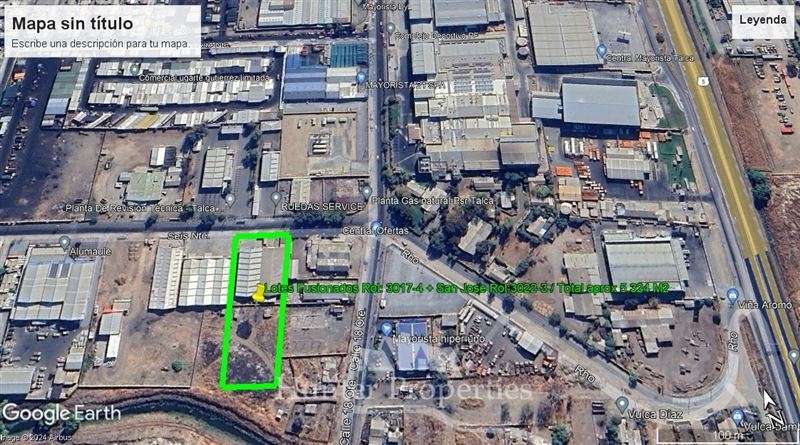 Se vende terreno de 5.324 M2 en Parque Industrial de Talca
