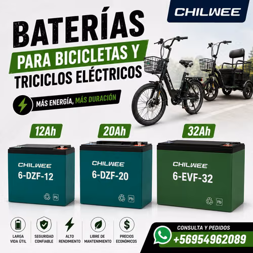 Venta de baterias para bicicletas y triciclos eléctricos.