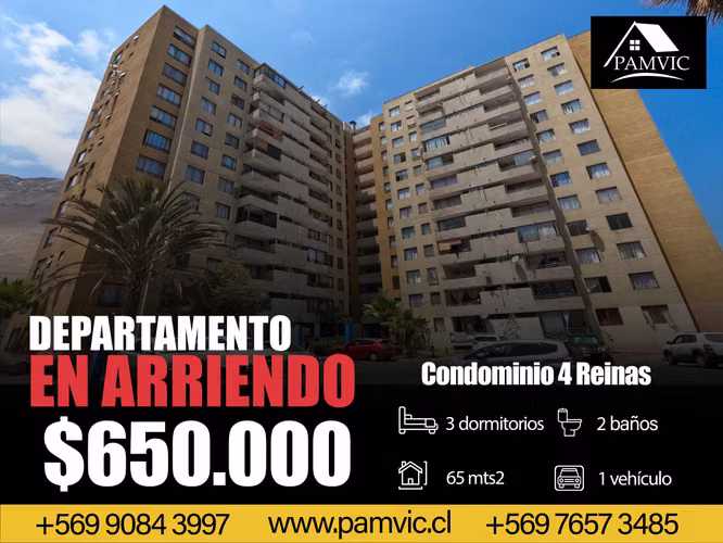 Departamento En Arriendo En Condominio 4 Reinas