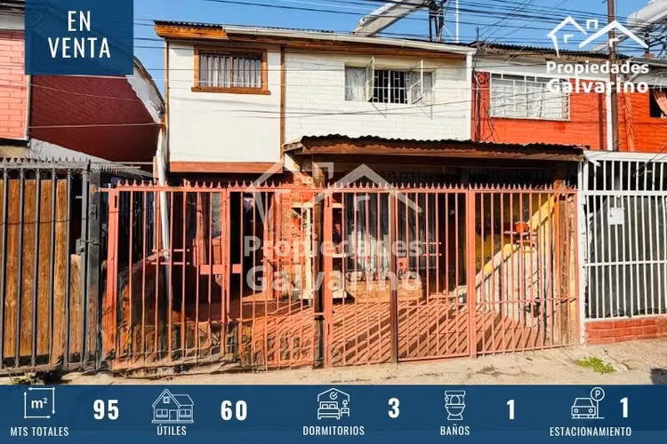 Casa en venta de 3D 1B en Quilicura