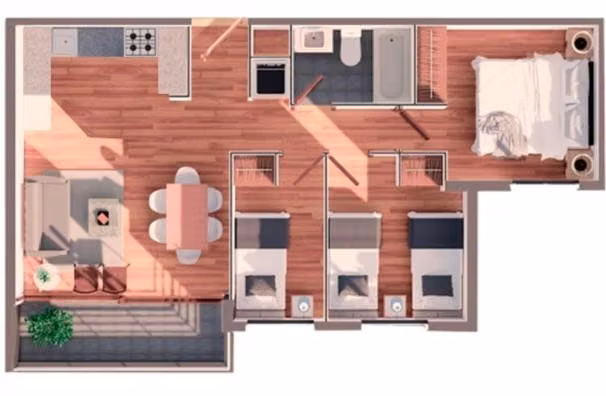 Departamento en arriendo de 3 dorm. en Llanquihue