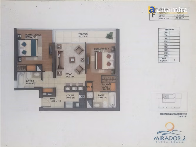 Departamento en venta de 2 dorm. en Iquique