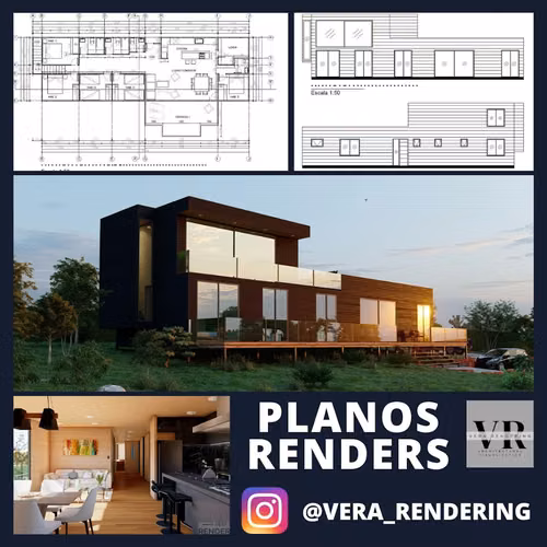 Dibujante de Planos de Arquitectura, Renders, Clases