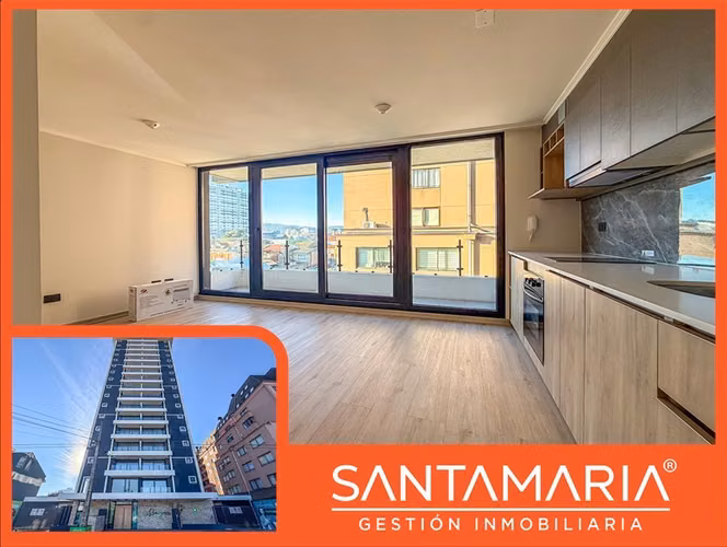 Arriendo Dpto. 1 Dormitorio con Estac en Rengo, Concepción