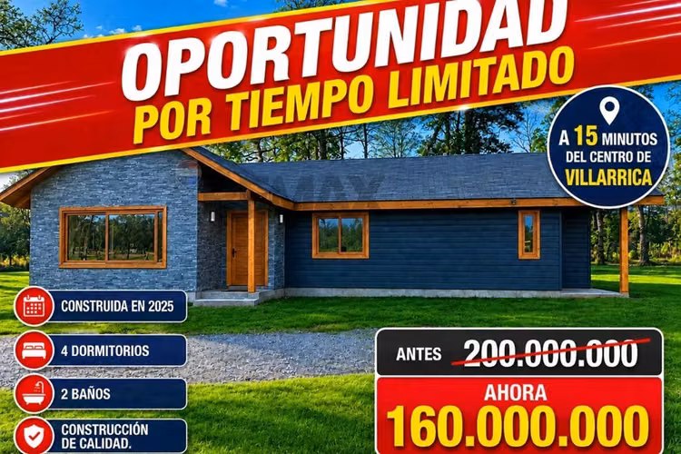 En venta casa sector chucauco villarrica