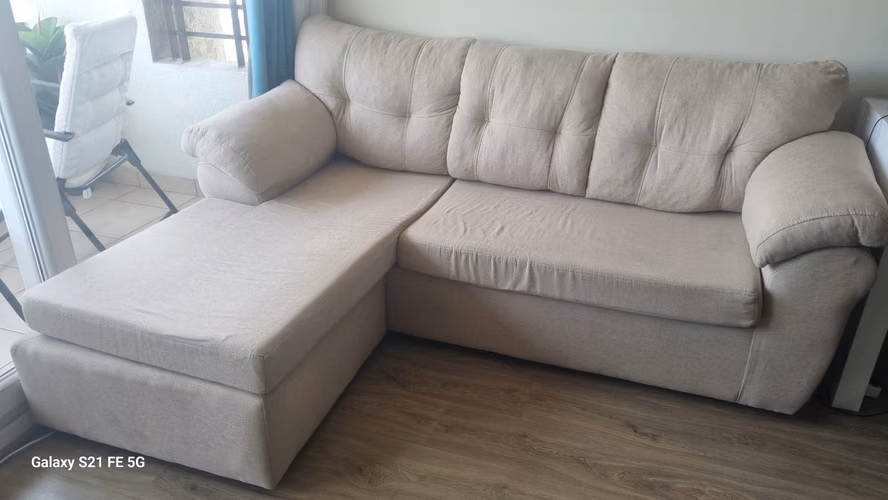 Sofá Tipo L Color Beige – Excelente Estado