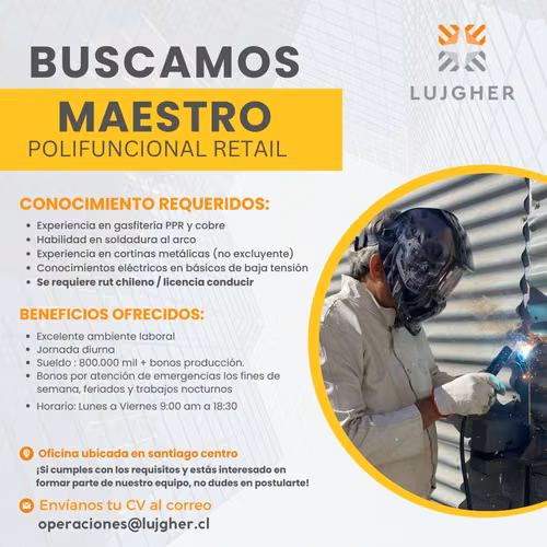 MAESTRO OBRAS MENORES Y MANTENCIÓN