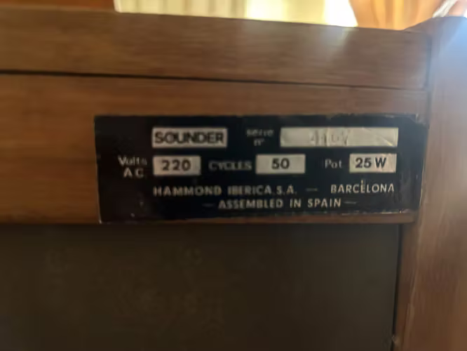 Órgano Vintage Hammond / Sounder Retro de Madera + Pedal