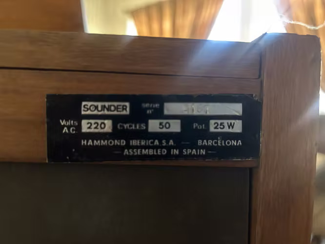 Órgano Vintage Hammond / Sounder Retro de Madera + Pedal