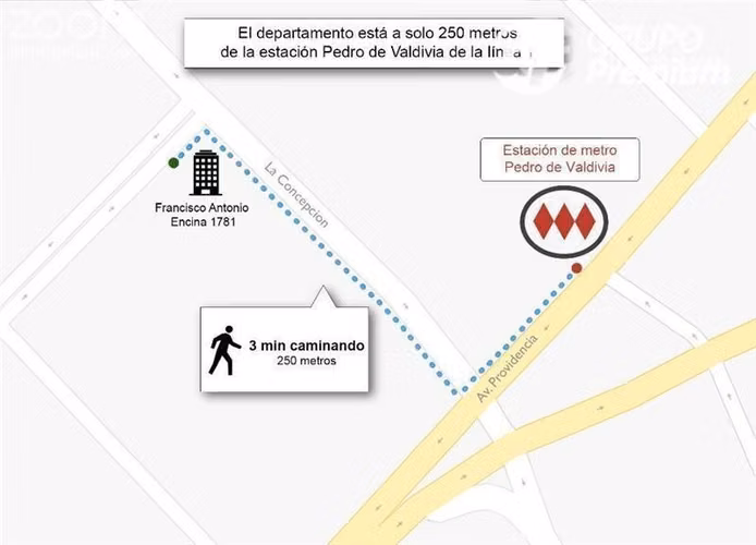 Departamento en venta de 2 dormitorios en Providencia