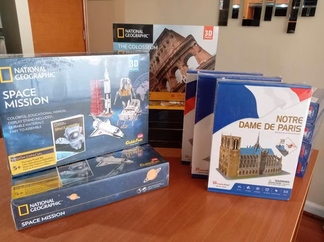 Lote 12 Puzzles 3D Nuevos Sellados CubicFun y National Geographic
