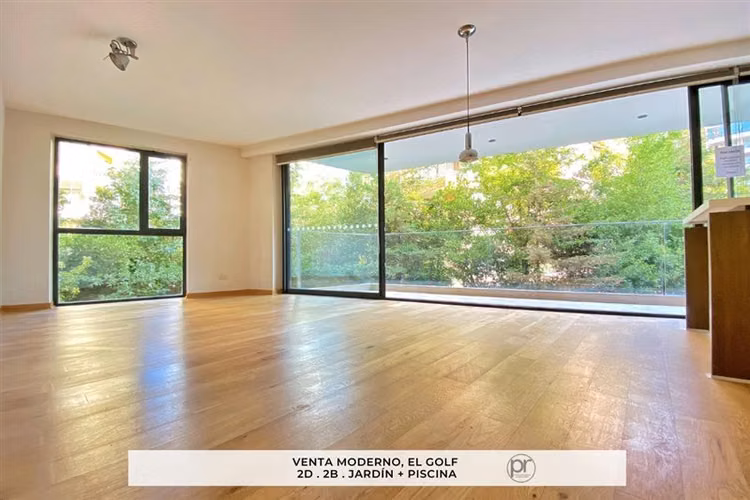 Venta El Golf, 2 dorm, 2 baños, diseño, moderno, cerca metro