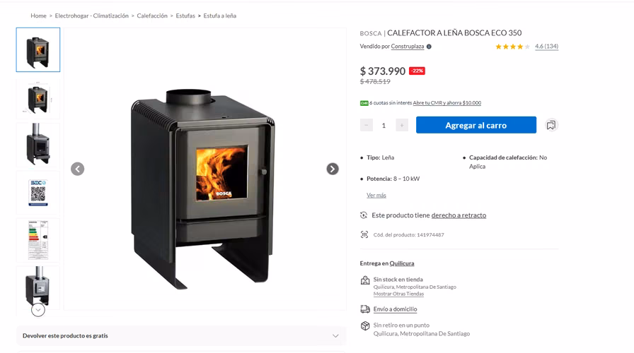Bosca Eco 350 – Menos de 20 usos, lista para instalar.