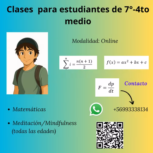 Clases de matemáticas  7to-4to medio