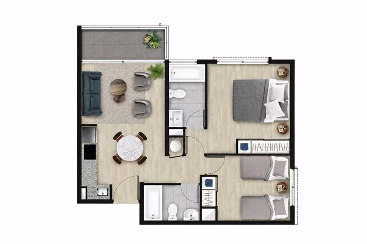 Llave en Mano! Llegar y habitar 2Dorm/2Bañ (168900) - Imagen 21
