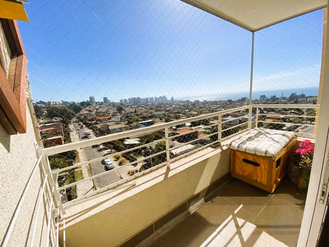 VENTA: Soleado depto. Con Con | Vista maravillosa al mar | 2dorm,1b y 1est