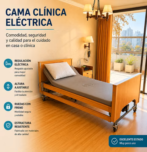 Cama Clínica Eléctrica en buen Estado