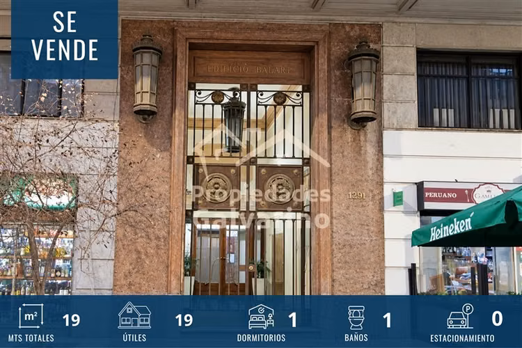 Departamento en venta de 1 dorm. en Santiago