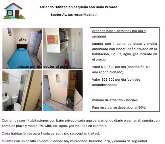 Arriendo de habitación con baño privado