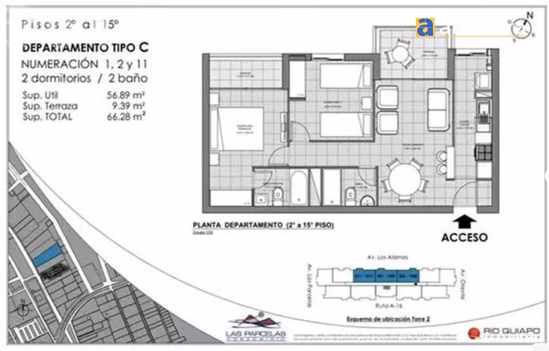 Departamento en venta de 2 dorm. en Alto Hospicio