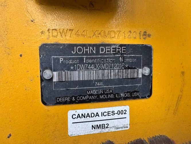 Cargador frontal Jhon Deere unicornio dueño